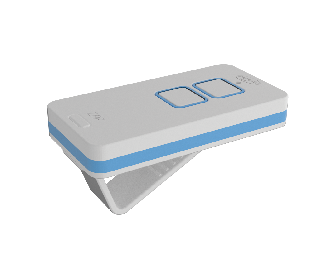 TRANSMISOR 2 BOTONES (BLANCO Y AZUL)