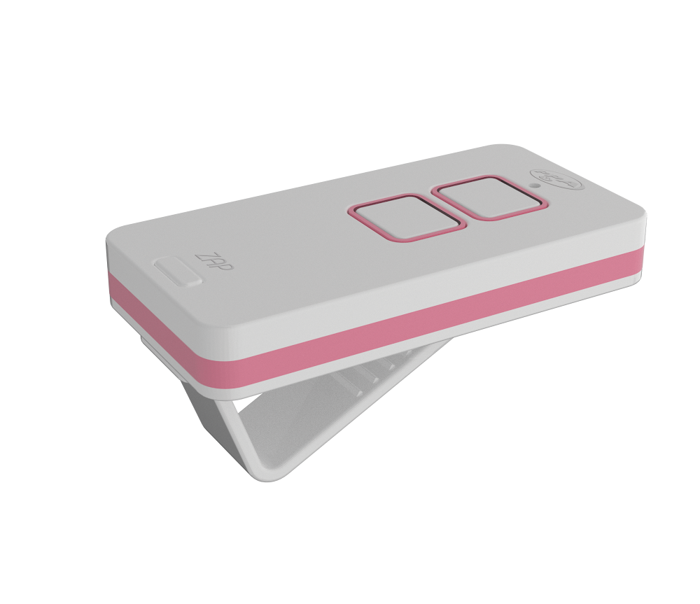 TRANSMISOR 2 BOTONES (BLANCO Y ROSA)