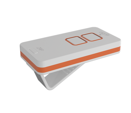 [A21908] TRANSMISOR 2 BOTONES (BLANCO Y NARANJA)